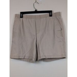 Lands' End Tan Pull On Cotton Shorts Size 14